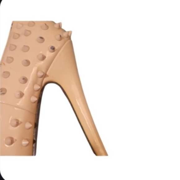 RCK BELLA Ladies Stiletto Khaki Spiked Heels Size 7 - Picture 9 of 14